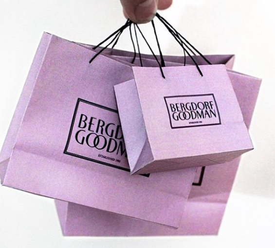 Bergdorf Goodman Shopping Bag Small 8.5×7.5×8.5 Paper Tote Gift