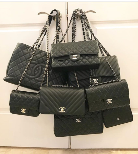 chanel quilted bag with chain
